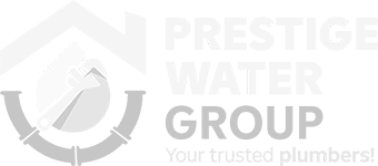 prestige water group your trusted plumbers logo footer inverse